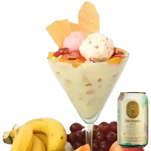 Combo Ensalada de Frutas Especial + Club Col. Dorada 330ml