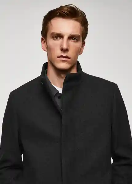 Abrigo Funnel Gris Talla M Hombre Mango