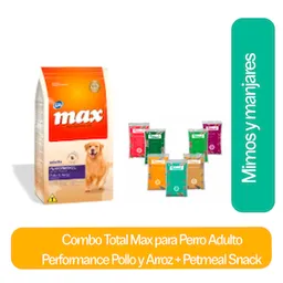 Combo Total Max Adulto Performance Pollo y Arroz + Petmeal