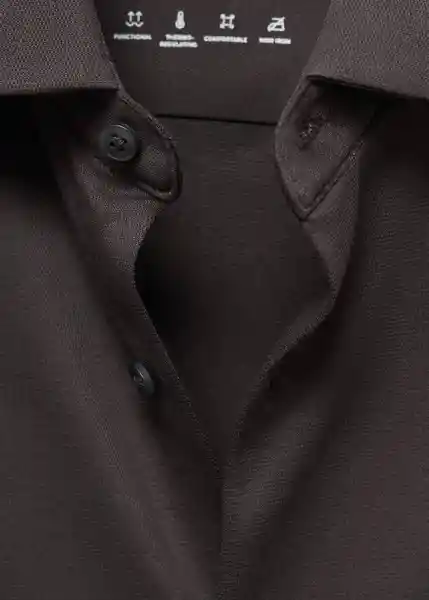 Camisa Adana Marrón Talla S Hombre Mango