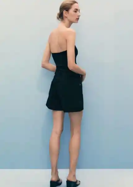 Short Zoey Tejano Negro Talla 40 Mujer Mango