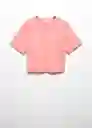 Camiseta Agatha-H Rosa Talla XS Mujer Mango