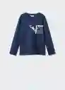 Camiseta Goal Navy Talla 08 Niños Mango