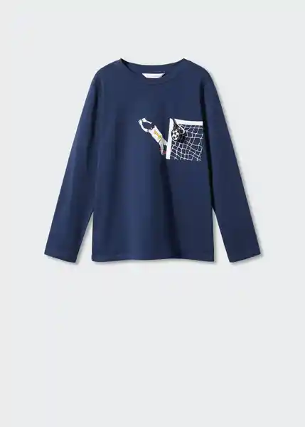Camiseta Goal Navy Talla 08 Niños Mango
