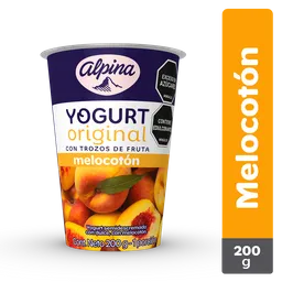 Alpina Yogurt Original con Trozos de Fruta Sabor a Melocotón