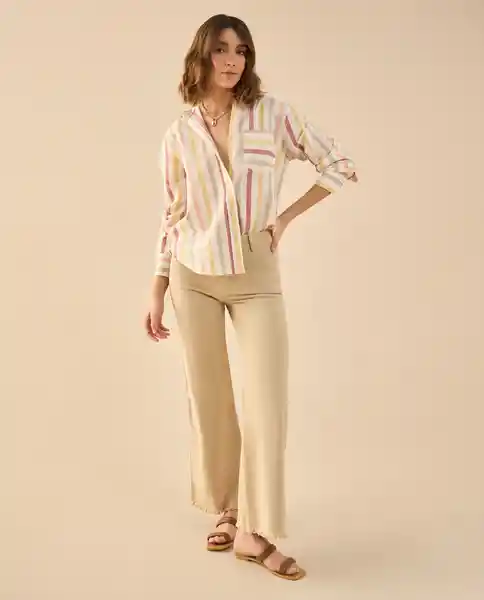 Pantalón Beige Albarizo Medio Talla 10 632G002 Esprit