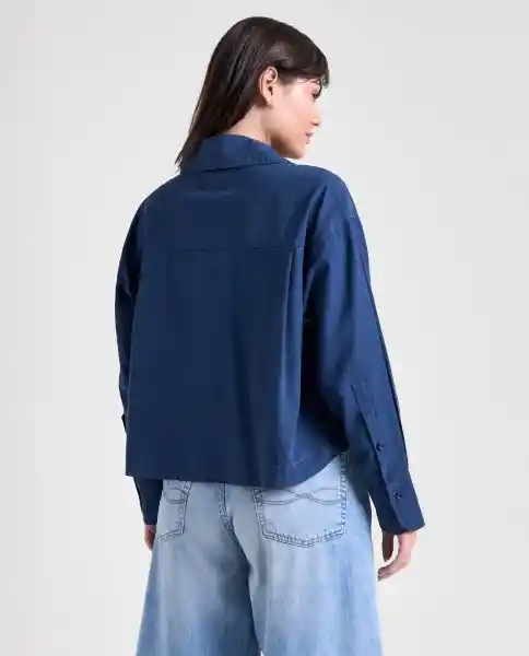 Camisa Mujer Azul Talla L 619G001_AZU194024 Americanino