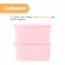 Organizador Plástico Cesta de Almacenamiento Rosa Miniso