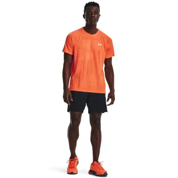 Under Armour Camiseta Streaker Deco Diamond Hombre Naranja T. MD