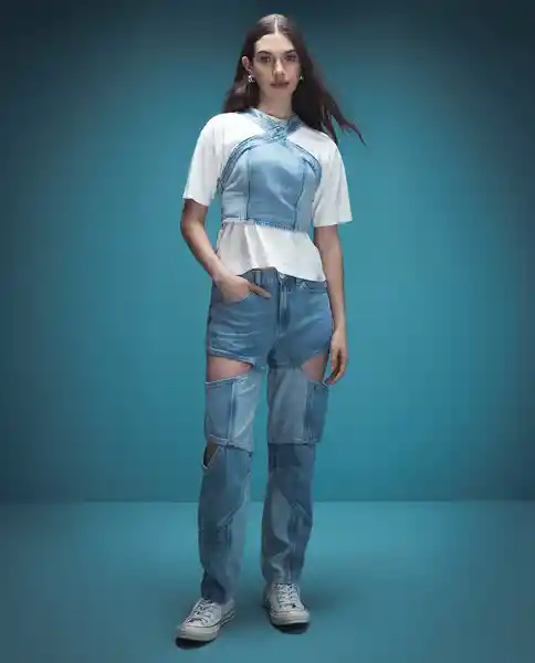 Camisa Mujer Azul Talla L 312G004_AZU114604