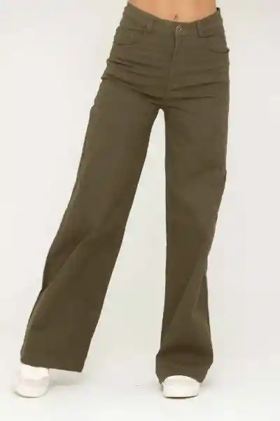 Pantalón Palermo Color Verde Militar Talla 6 Ragged