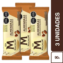 3 x Magnum Helado Blanco Almendras