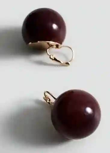 Pendientes Fede Caramelo Talla 99 Mujer Mango