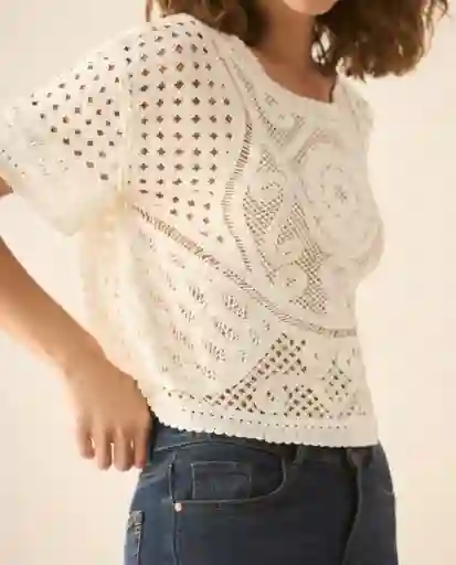 Camisa Crudo Novia Claro Talla M 613G229 Esprit