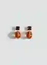 Pendientes Melany Naranja Talla 99 Mujer Mango