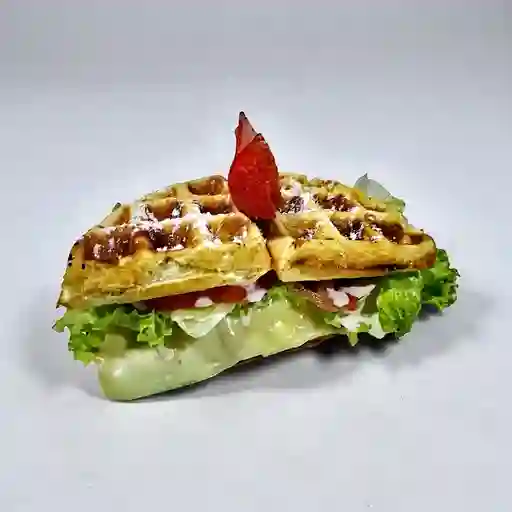 Waffle Jamón y Queso