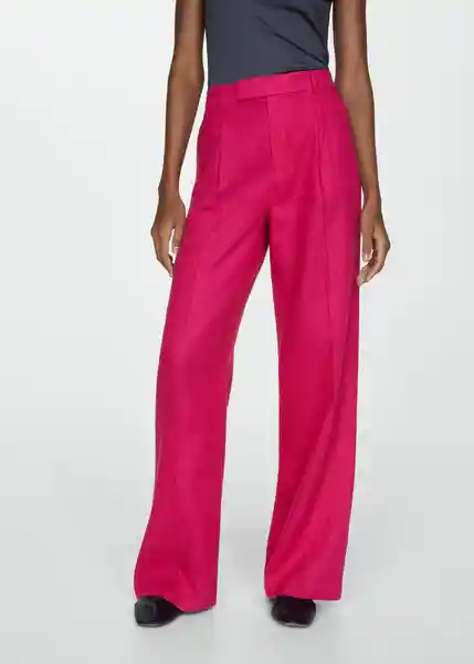 Pantalón Fulitu Fucsia Talla 44 Mujer Mango