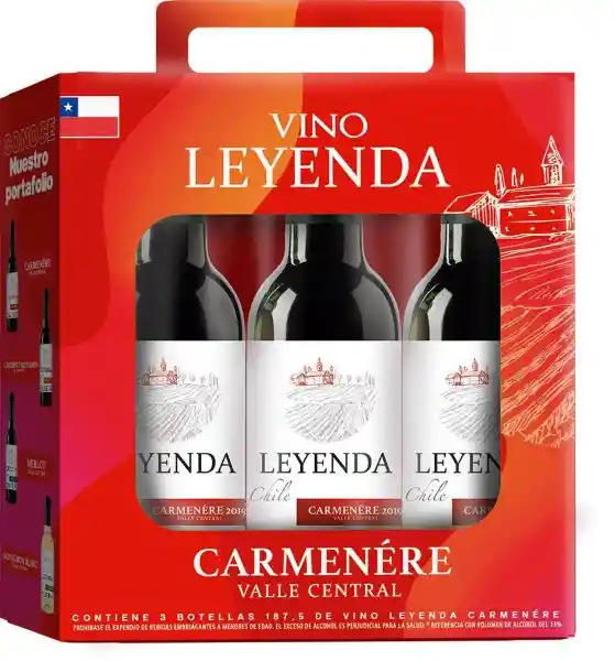 Leyenda Pack Vino Tinto Carmenere