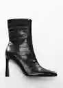 Botines Moderat Negro Talla 38 Mujer Mango