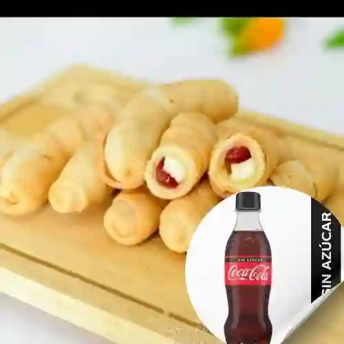 10 Tequeños de Bocadillo c/ Queso +cocacola Zero 250
