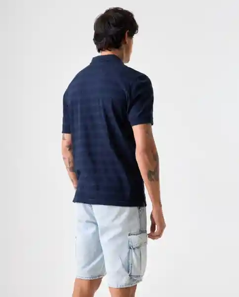 Camiseta Polo Hombre Azul Talla L 802G003_AZU194024 Americanino