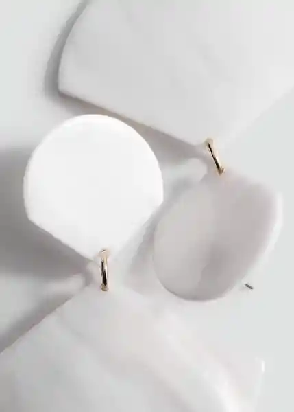 Pendientes Thea Blanco Talla 99 Mujer Mango