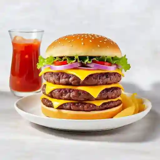 Hamburguesa doble carne mixta