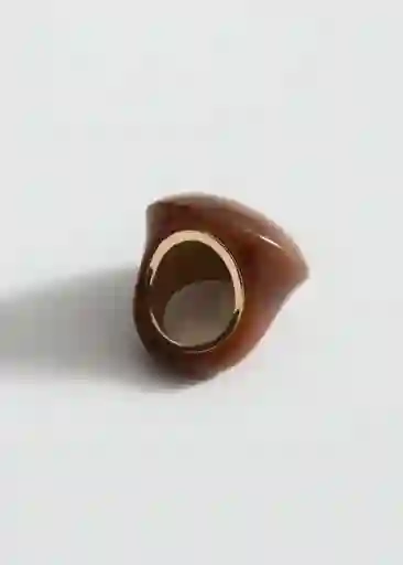 Anillo Jules Marrón Talla M Mujer Mango