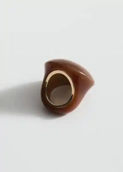 Anillo Jules Marrón Talla M Mujer Mango