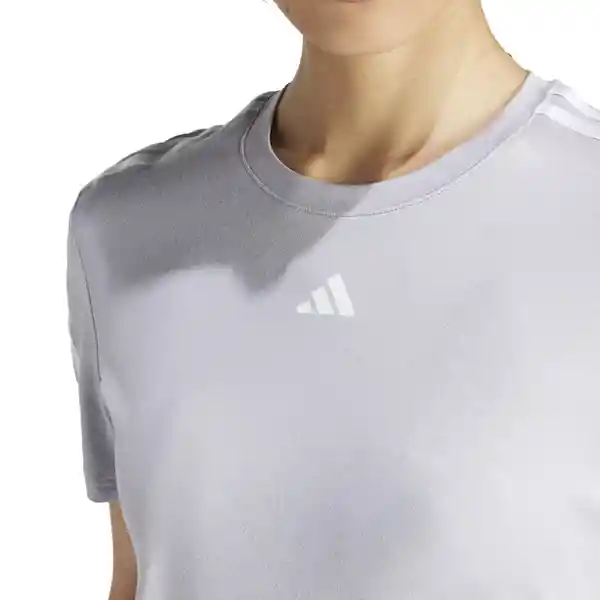 Adidas Camiseta Tr-es 3s Para Mujer Gris Talla M