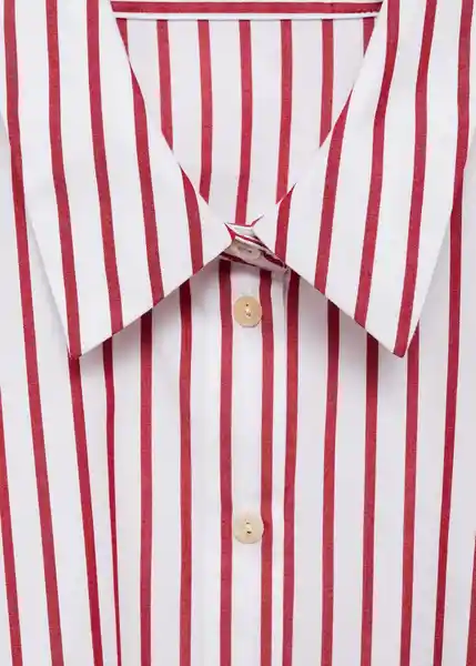 Camisa Honey Rojo Talla M Mujer Mango