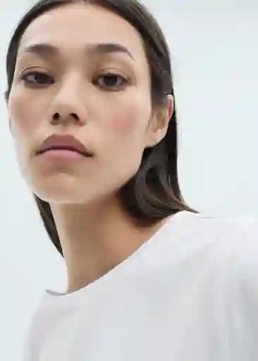 Camiseta Chalaca Blanco Talla S Mujer Mango