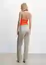 Top Clara Naranja Talla S Mujer Mango