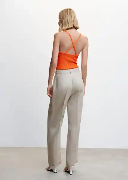 Top Clara Naranja Talla S Mujer Mango