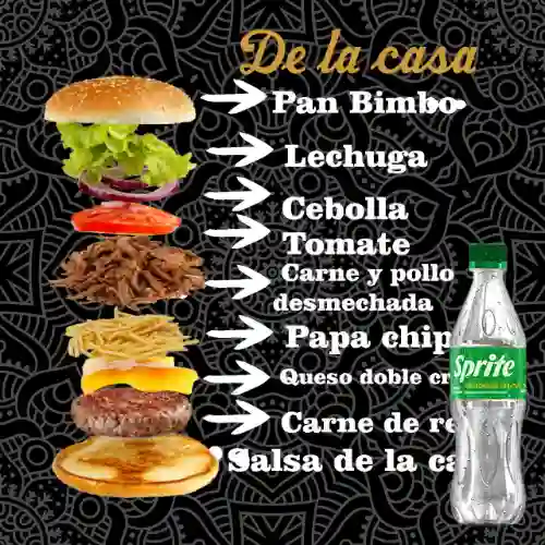 Combo Hamburguesa de la Casa + Sprite Original 400ml