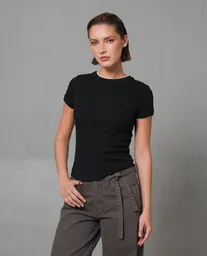 Camiseta Mujer Negro Talla XL 209G014_NEG194007 Rifle