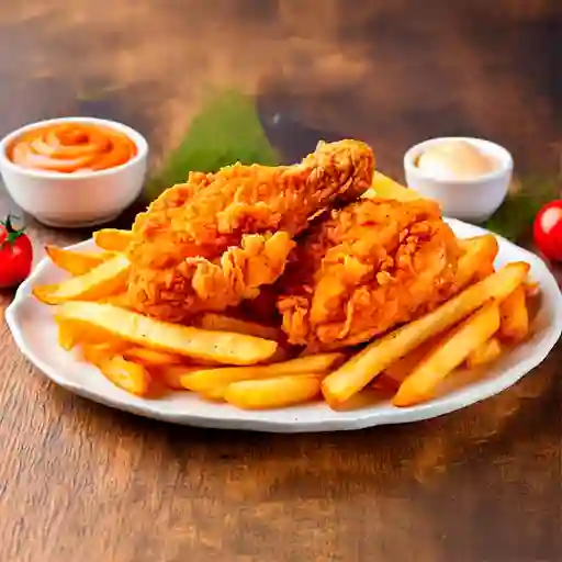 Medio Pollo Frito