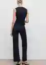 Pantalón Brin Navy Talla L Mujer Mango