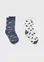 Calcetines Tiburón Navy Talla 22 Niños Mango