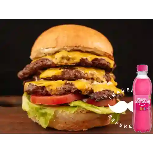 Combo Hamburguesa Tripleta + Manzana 250 ml