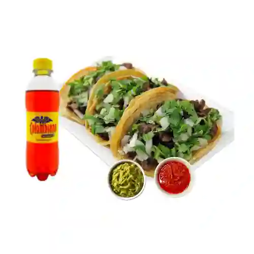 4 Tacos Del Pastor + Gaseosa