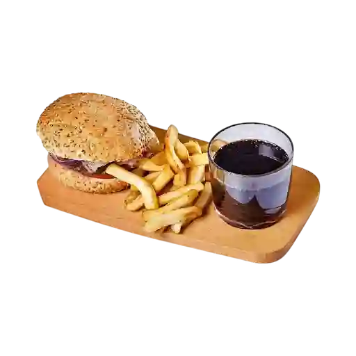Combo de Hamburguesa con Papas y Bebida.