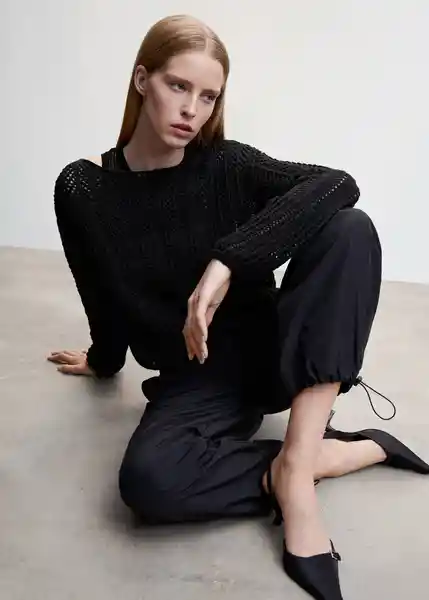 Saco Jersey Leslie Negro Talla M Mujer Mango