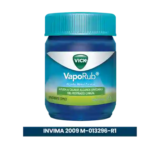 Vick VapoRub Ungüento Ayuda a calmar algunos síntomas del resfriado común con mentol eucalipto y alcanfor Tarro con 100g