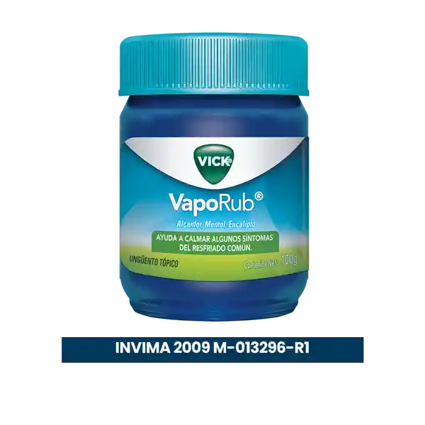 Vick VapoRub Ungüento Ayuda a calmar algunos síntomas del resfriado común con mentol eucalipto y alcanfor Tarro con 100g