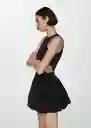 Vestido Nuba Negro Talla S Mujer Mango