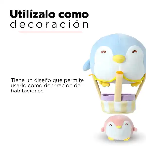 Miniso Peluche de Globo Aerostático Pingüino Mini Family