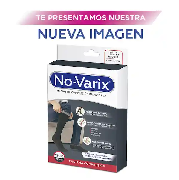 No-Varix® Calcetín Hombre 15-20 mm/hg Brown Medium