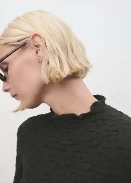 Top Sonia Khaki Talla M Mujer Mango