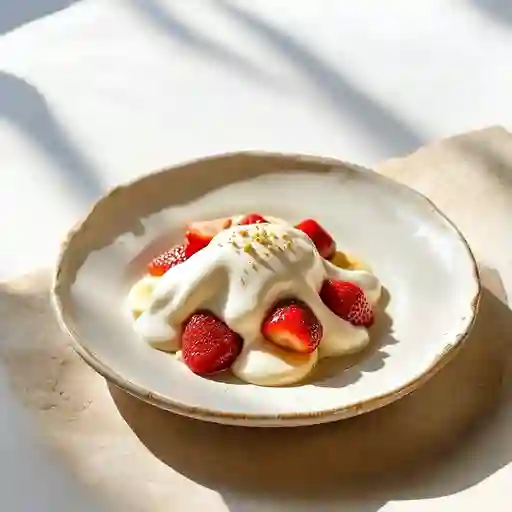 Fresas Con Crema Y Banano
